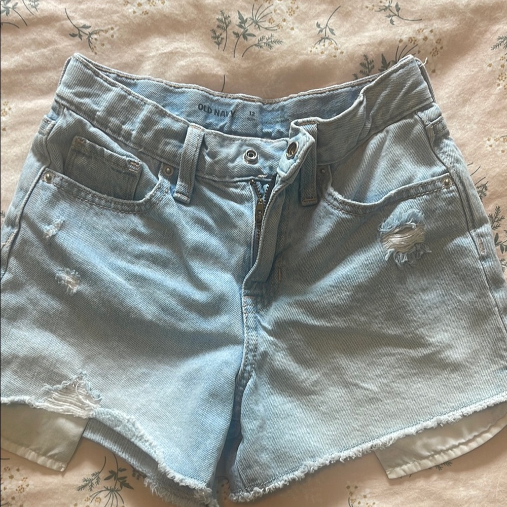 Old Navy Blue Jean Shorts Classic Denim Style 12 Slim